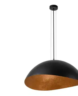 Svietidlá  Luster na lanku SOLARIS 1xE27/60W/230V čierna/medená 40608