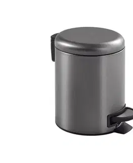 Svietidlá Gedy - odpadkový kôš POTTY 3 l s tichým zatváraním, metalická sivá 320981