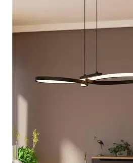 Svietidlá Eglo 901267 - LED Luster na lanku SERPINS LED/21W/230V 3000K čierna 901267