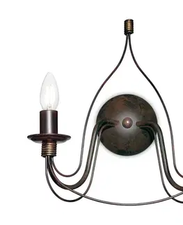Svietidlá Ideal Lux - Nástenné svietidlo CORTE 2xE14/40W/230V meď 057200