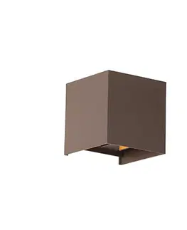 Vonkajšie nástenné svietidlá Vonkajšia nástenná lampa hrdzavohnedá vrátane LED 2-svetlo IP54 - Edwin