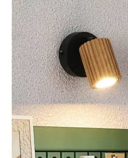 Svietidlá BRILAGI - Nástenné bodové svietidlo MODERN WOOD 1xGU10/8W/230V drevo/čierna BRI372