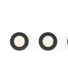 Svietidlá Philips - SADA 3x zapustené stropné svietidlo PERIDOT 1xGU10/7W/230V čierne 872110303709100