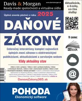 Dane, účtovníctvo Daňové zákony 2025 SK