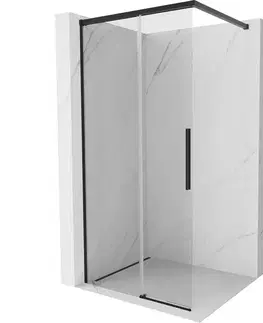Sprchové dvere MEXEN/S - Rox Sprchová zástena WALK-IN 70 x 200, transparent 8 mm, čierna 8C2-070-003-70-00