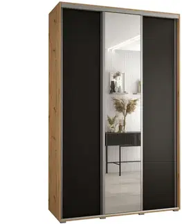 Šatníkové skrine Skriňa 45 Canaris 3 170 artisan/čierna/silver