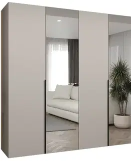 Šatníkové skrine Skriňa Alicante II 250 kašmír/čierna