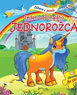 Leporelá, krabičky, puzzle knihy Jeden deň malého jednorožca - Zábava s puzzle
