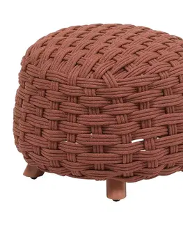 Ostatný nábytok z kovu a hliníka Luxusný hliníkový taburet CALIOPE ø 49 cm (terracotta)