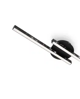 Svietidlá Briloner 3517-025 - LED Prisadený luster REY 2xLED/6W/230V čierna 3517-025