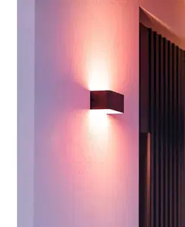 LED osvetlenie Eglo 901956 - LED RGBW stmievateľné vonkajšie nástenné svietidlo SANIA-Z LED/10W/230V IP55 čierne 901956
