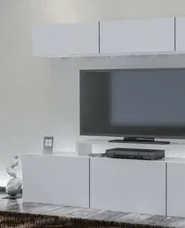 Obývacie steny TV skrinka / Obývacia stena Line - White