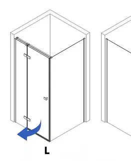 Sprchovacie kúty REA/S - Sprchovací kút Atlas 120x80 Chrome vľavo KPL-K4367