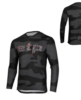 Cyklistické dresy Pánsky cyklistický dres s dlhým rukávom Etape Rocky čierna/červená - M