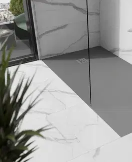 Vane MEXEN - Stone+ sprchová vanička obdĺžniková 180x80, sivý betón 44618018