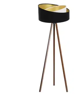 Lampy  Stojacia lampa GALAXY 1xE27/60W/230V čierna/wenge AS0462+BS0393
