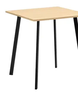 Jedálenské stoly Jedálenský stôl 80x80 BERGEN dub