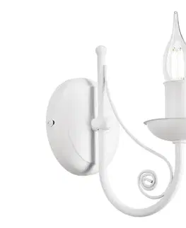 Svietidlá  Nástenná lampa DONATO 1xE14/40W/230V biela KM-1.29/BIAŁY MAT