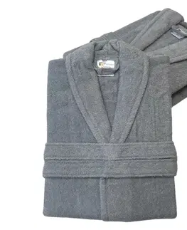 Pánske župany Froté deluxe unisex župan Sivý TiaHome - S/M