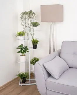Kvetináče a truhlíky 4Home Stojan na kvety Level, biela