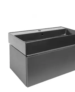 Kúpeľňový nábytok Kúpeľňová skrinka s umývadlom SAT Feel 80x30x46 cm antracit mat SATFEEL80ANTU3 SATFEEL80ANTU3