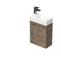 Kúpeľňový nábytok Kúpeľňová skrinka s umývadlom SAT Cube Way 40x47, 5x20 cm dub Wellington mat CUBE320401DDW CUBE320401DDW