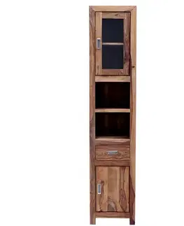 Kúpeľňový nábytok Skrinka do kúpeľne Nela 40x190x35 indický masív palisander