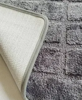 Kúpeľňové predložky Kúpelňová predložka kocka tmavo sivá 50x80 cm TiaHome