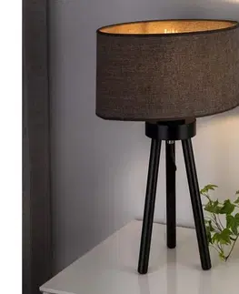 Lampy  - Stolná lampa OVAL 1xE27/15W/230V pr. 30 cm hnedá 603522