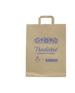 Nákupné tašky a košíky Kinekus Taška nákupná papierová - 320x120x410 mm, recyklát, HNEDÁ  "TP"