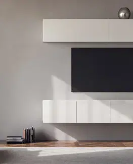 Obývacie steny NABBI Mellby 200 obývacia stena biely lesk