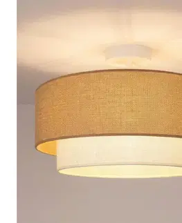 Svietidlá BRILAGI - Prisadený LED luster BOHO ECO 1xE27/10W/230V pr. 40 cm béžová/krémová 8590828052449
