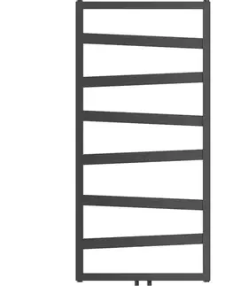 Radiátory do kúpeľne MEXEN - Zoom vykurovací rebrík/radiátor dekoratívny 1100 x 530 mm, 376 W, antracit W130-1100-530-00-66