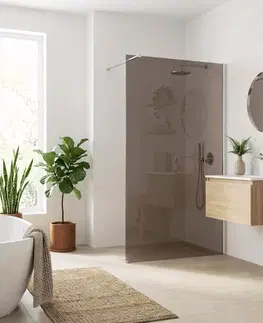 Sprchové dvere REA/S - Sprchová zástena Flexi Brown / Chrome 110 KPL-K99071