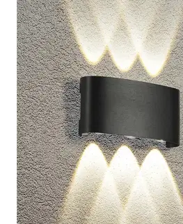 Svietidlá BRILAGI - LED Vonkajšie nástenné svietidlo FLAREBOX LED/6W/230V čierna IP65 BRI252