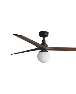 Ventilátory FARO Barcelona FARO 34276-11L - Stropný látor KLIM L 1xE27/15W/230V orech/čierna + DO 342761B