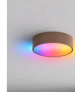 Svietidlá BRILAGI - LED RGBW Stropné svietidlo CLARE 1xE27/12W/230V pr. 20 cm hnedá BG5226+AI0579