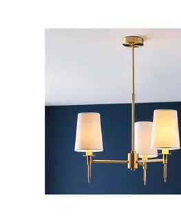 Svietidlá Endon 99456 - Luster na tyči 3xE14/6W/230V zlatý/biely 99456