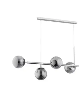 Svietidlá  Luster na lanku DANSA 5xE14/10W/230V šedá/lesklý chróm 63018