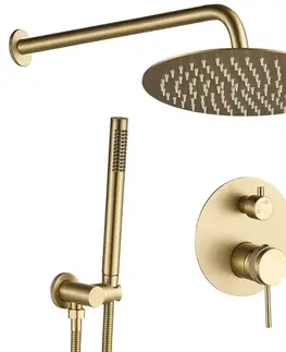 Sprchy a sprchové panely REA - Podomietková sprchová sada Lungo Grip Gold Brush + BOX REA-P8950