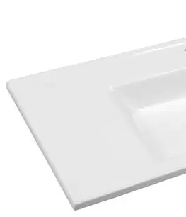 Umývadlá AQUALINE - ZUNO 100 keramické umývadlo nábytkové 100x45cm, biela 9100