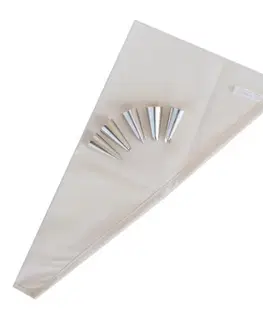 Dekorácie na tortu Kinekus Vrecko/sáčok cukrársky bavlna 37cm+ 5 špičiek