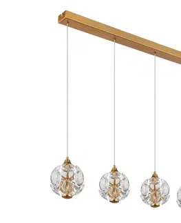 Svietidlá Globo 16047-4H - LED luster na lanku VIRINA LED/32W/230V 3000K zlatý 16047-4H