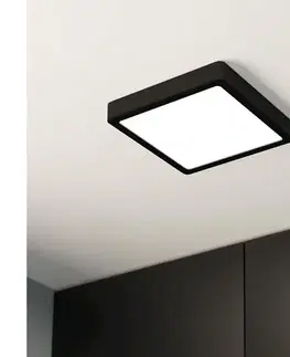 Svietidlá Eglo 900644 - LED stropné svietidlo do kúpeľne FUEVA LED/17W/230V IP44 čierne 900644