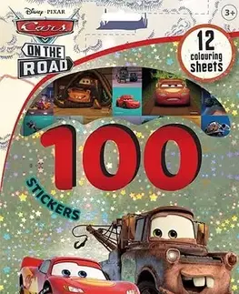 Nalepovačky, vystrihovačky, skladačky 100 samolepiek s maľovankovými listami Autá