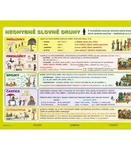 Učebnice - ostatné Slovné druhy neohybné - ohybné - A4 karta