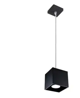 Svietidlá  Luster na lanku QUAD 1 1xGU10/40W/230V čierna SL.0060