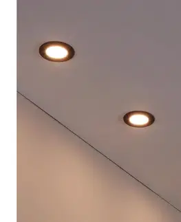 Svietidlá Eglo 31743 - Sada 3× LED stmievateľných svietidiel FUEVA-Z, LED 2,8 W/230 V, IP44, čierna 31743
