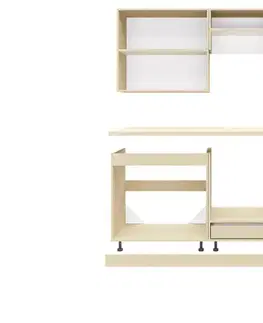 Kuchynské linky FORESTA kuchynská linka 180, antracit-biela