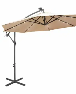 Slnečníky Konzolový slnečník s LED svetlami Ø 300 cm